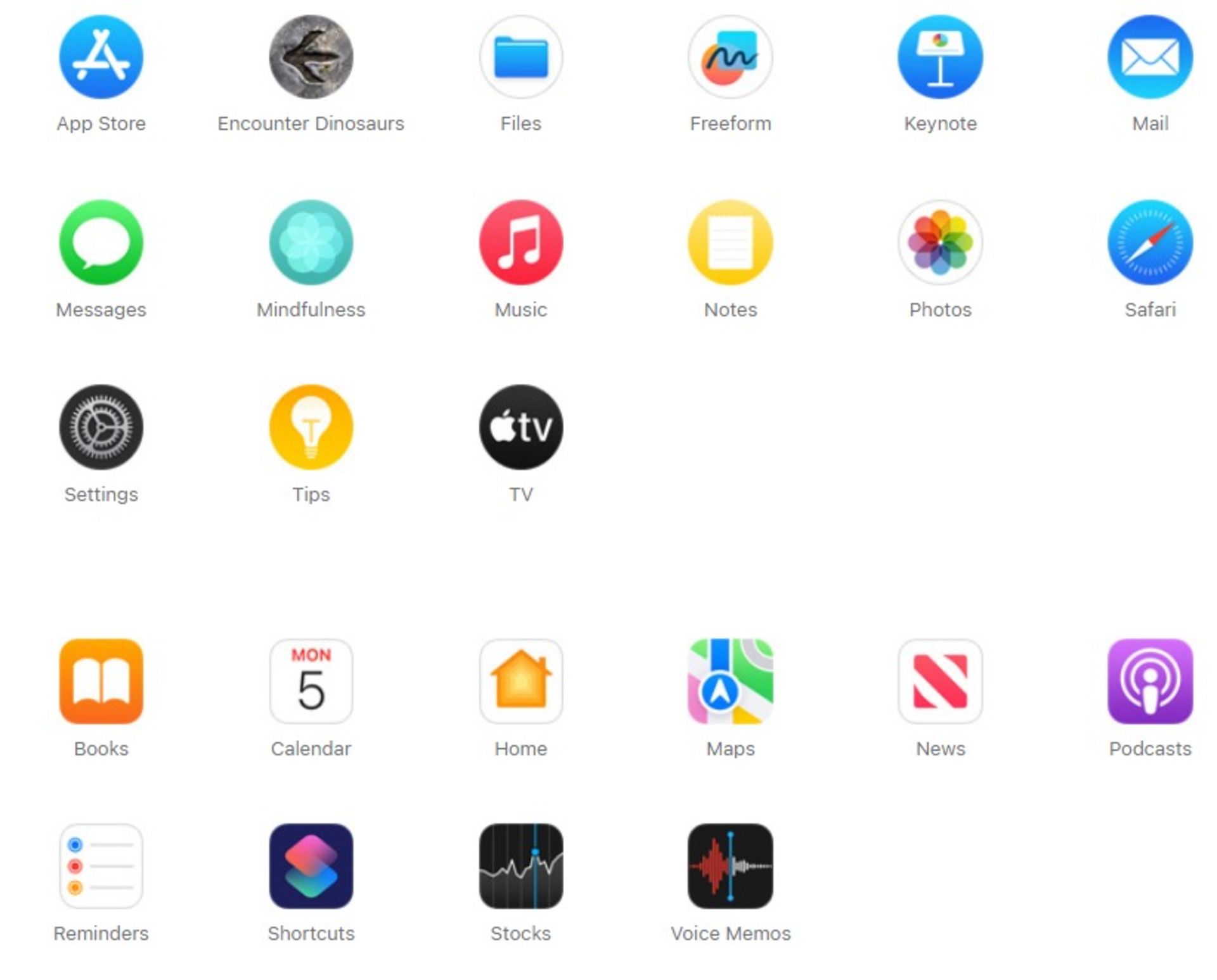 اپلیکیشن‌های پیش‌فرض ویژن‌اواس در اپل ویژن پرو