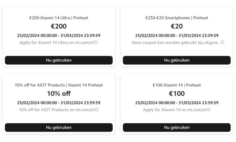 تخفیف اعمال شده برای گوشی‌های سری شیائومی ۱۴ در هلند