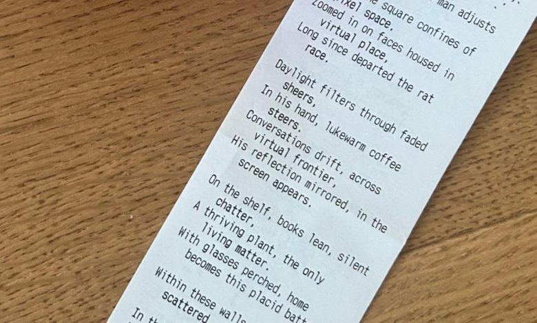 نمونه شعر چاپ شده با دوربین Poetry Camera