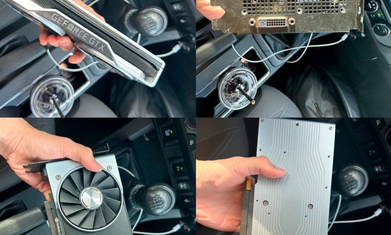 کارت گرافیک انویدیا gtx 2070  در دست