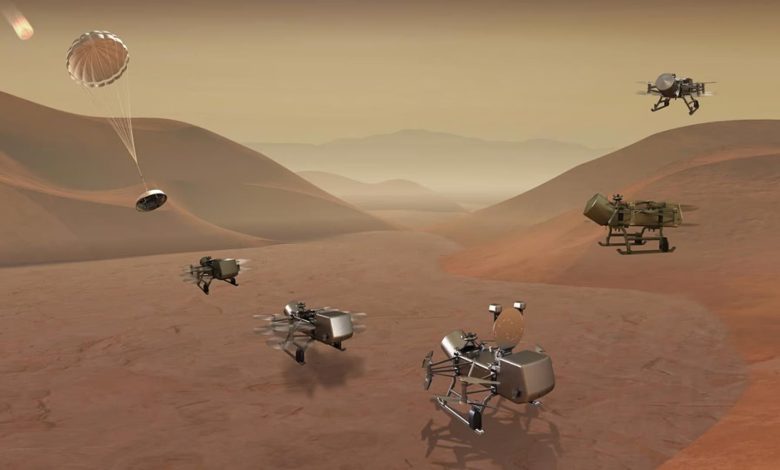 نحوه فرود دراگون‌فلای روی تیتان