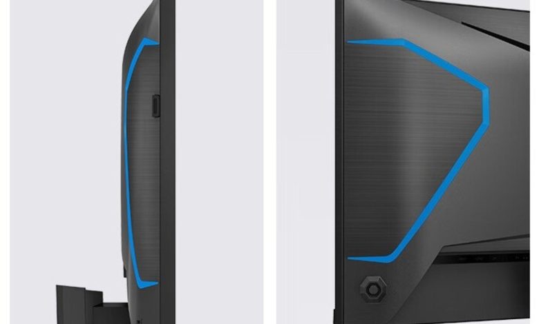 مانیتور گیمینگ فیلیپس از پشت و کنار