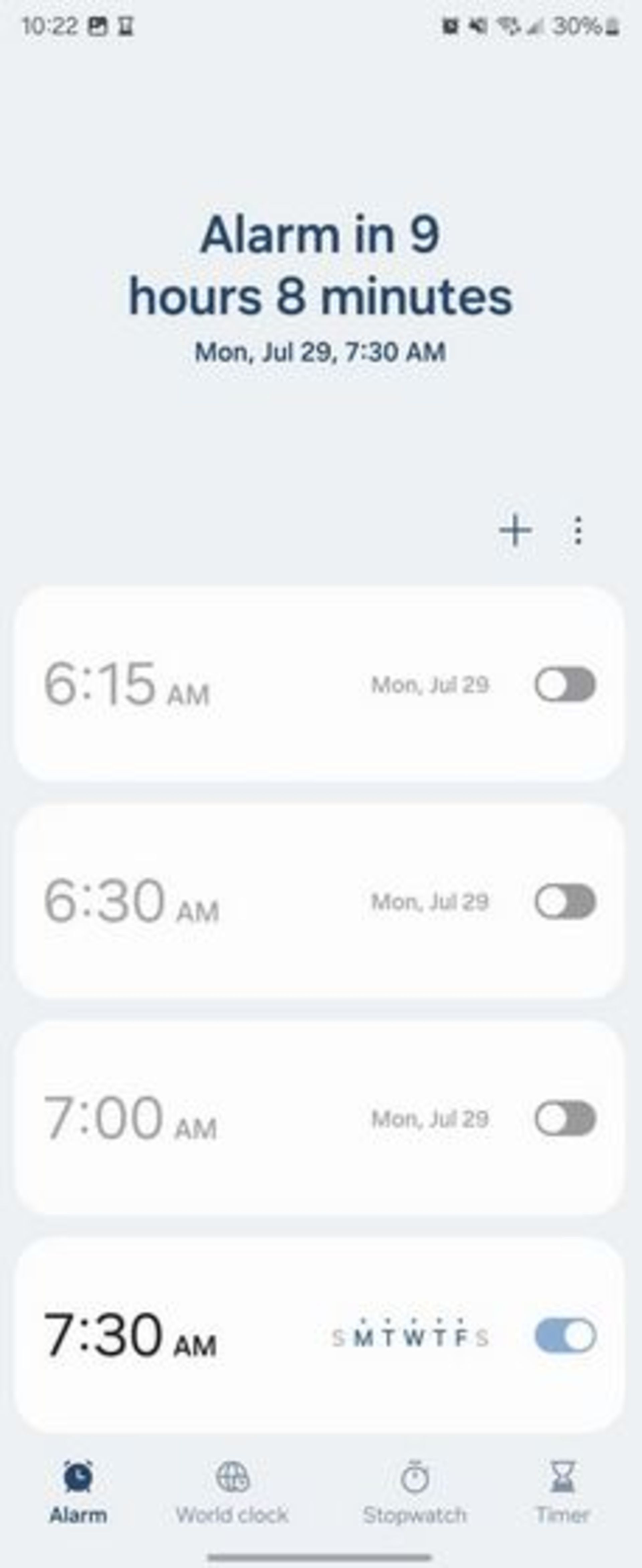 اپلیکیشن ساعت One UI 7.0 لو رفت؛ آیکون تازه، طراحی دلنشینتر_مستطیل زرد 2 اپلیکیشن سامسونگ در رابط کاربری One UI 7
