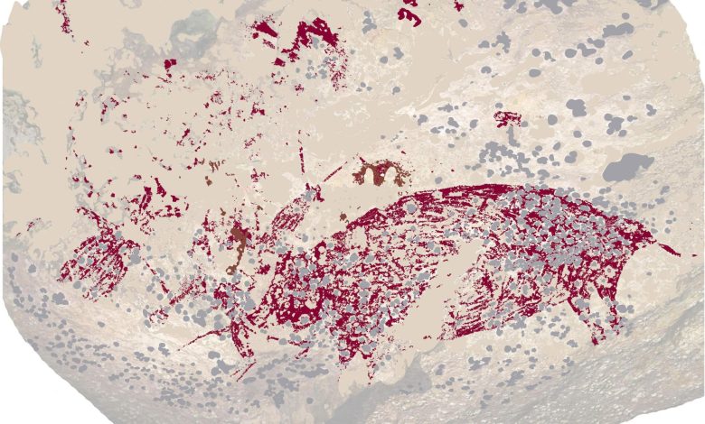 غارنگاره انسان و خوک در اندونزی، احتمالا قدیمی‌ترین اثر هنری روایی در جهان است