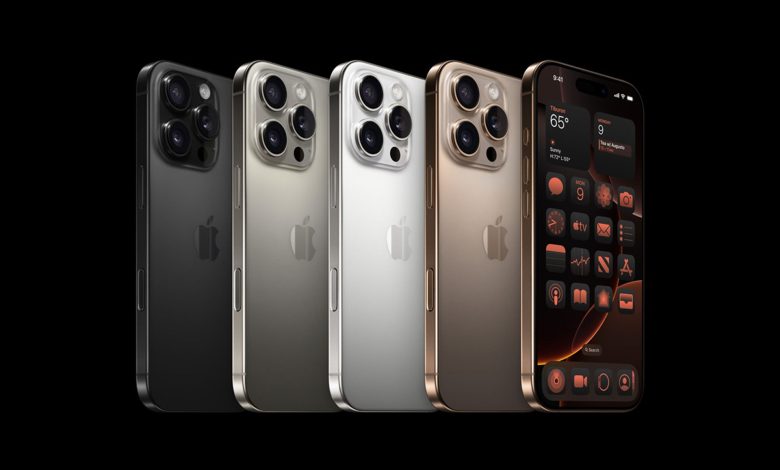 گوشی آیفون ۱۶ پرو در رنگ‌های مشکی، سفید، خاکستری، بژ