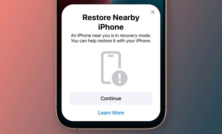 اکنون می‌توان فرم‌ور آیفون ۱۶ را به‌صورت بی‌سیم و با آیفون دیگر بازیابی کرد