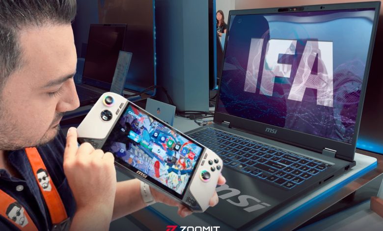 پسر جوان در غرفه ایفا ۲۰۲۴ شرکت MSI