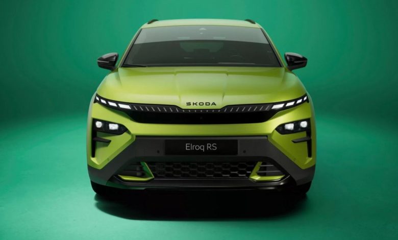 نمای جلویی خودروی Elroq vRS اشکودا