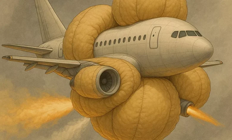 محافظت از هواپیما با کیسه هوای خارجی