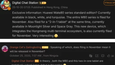 رنگ‌بندی و زمان عرضه سری هواوی میت 80